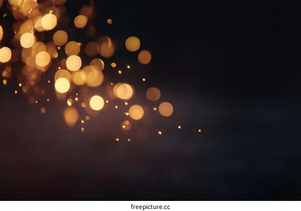 Golden Bokeh Background with Sparkling Lights