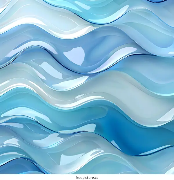 Blue and white abstract waves background