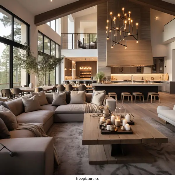 Modern luxury living room interior design