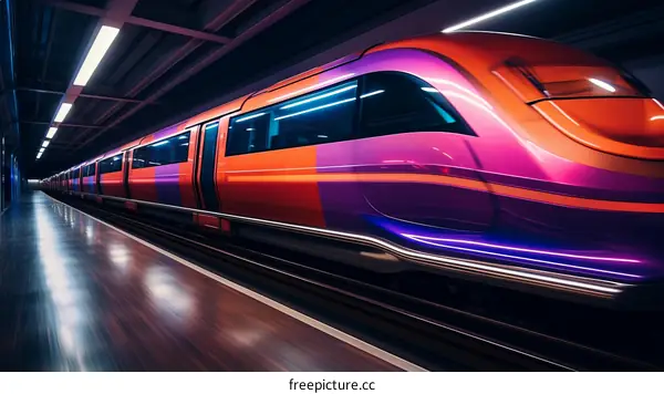 futuristic train transportation technology travel