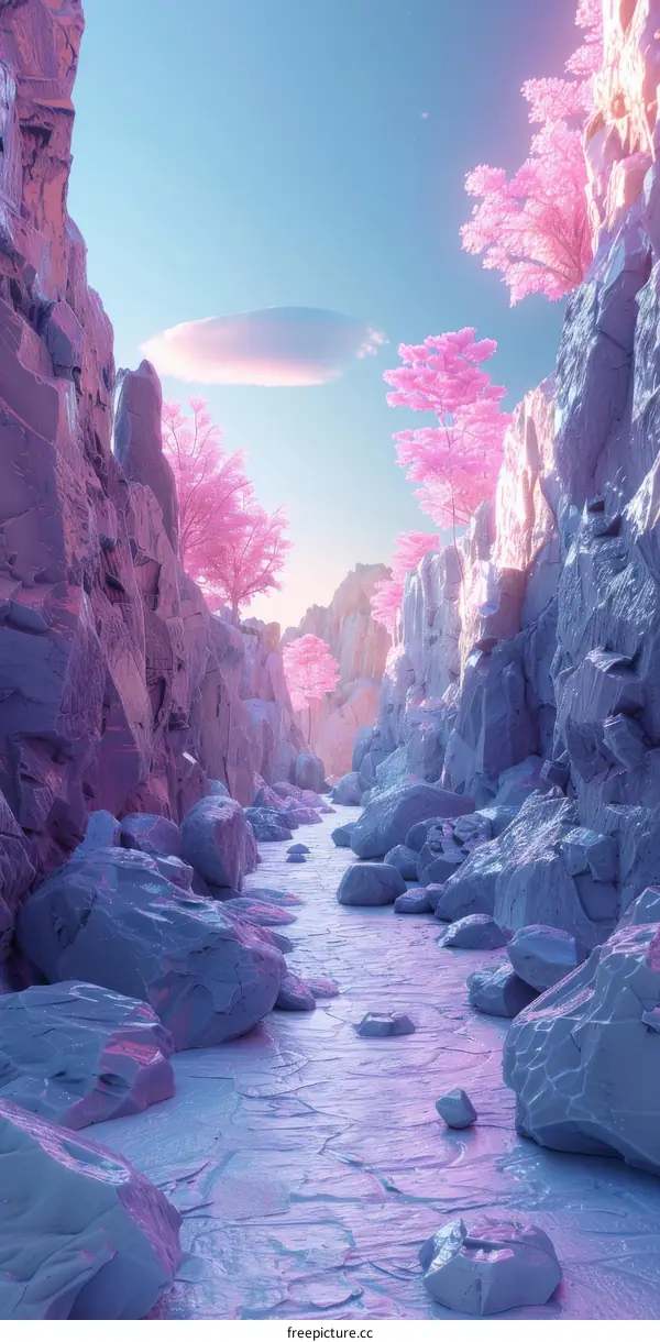 Ethereal Landscape of Pastel Hues