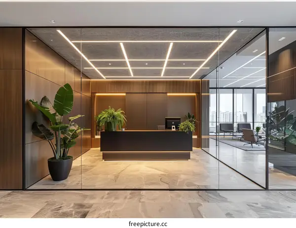 Modern Office Reception Interior