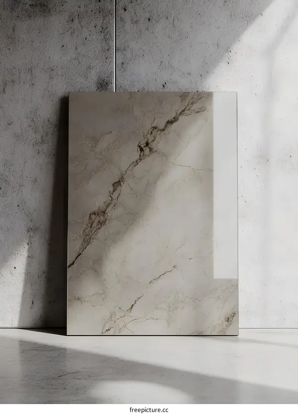 Marble Texture with Concrete Wall and Sunlight