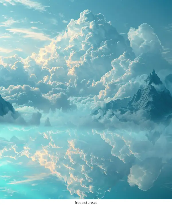 Stunning Sky Clouds Mountain Reflection