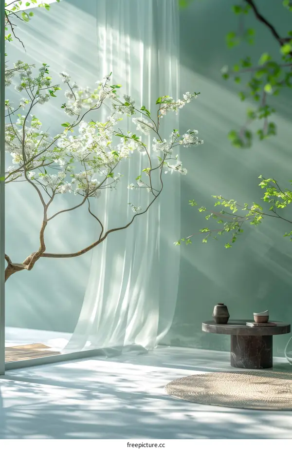 Japanese Style Minimalist Living Room Interior