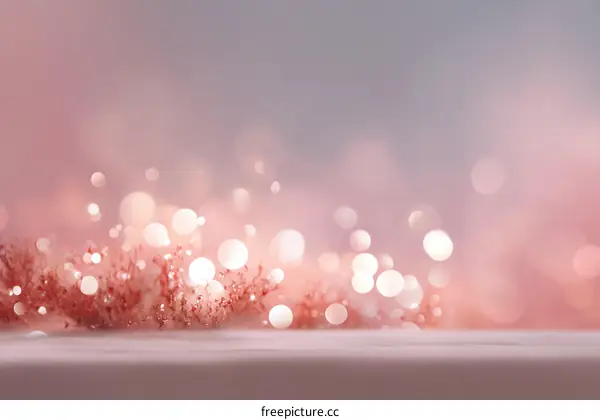Abstract Soft Pink Bokeh Background with Light Effects