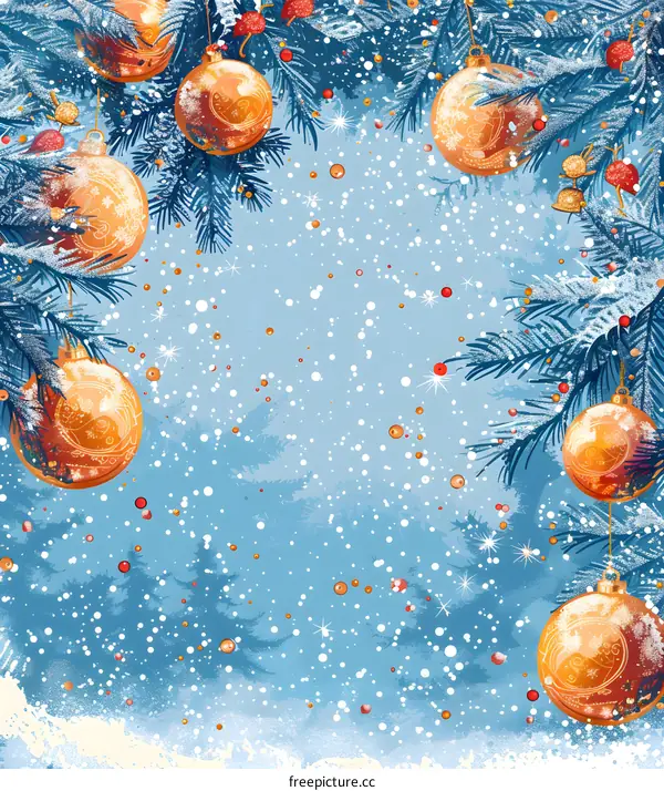 Christmas Tree Branches Decorated for Christmas