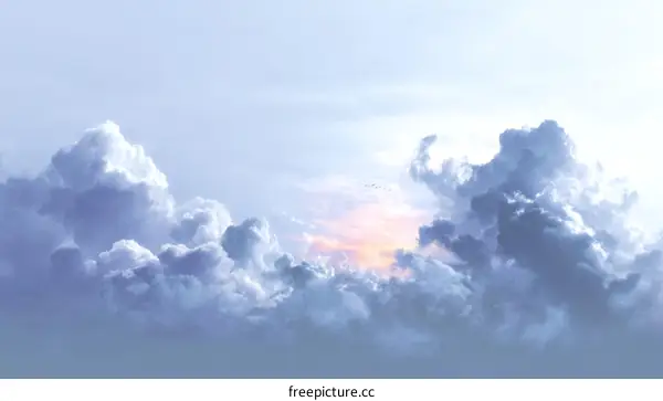 Pastel Sky Cloudscape of Soft Hues