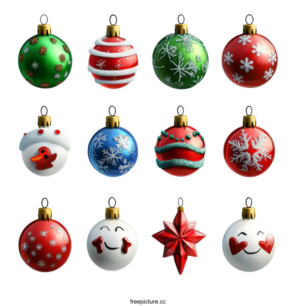 [Transparent Background PNG]Christmas Decorations Collection