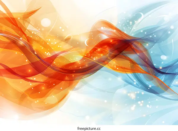 Orange and Blue Wavy Lines