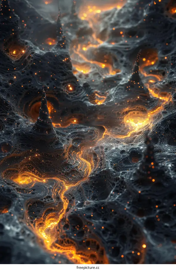 Mystical Glowing Fractal Caves