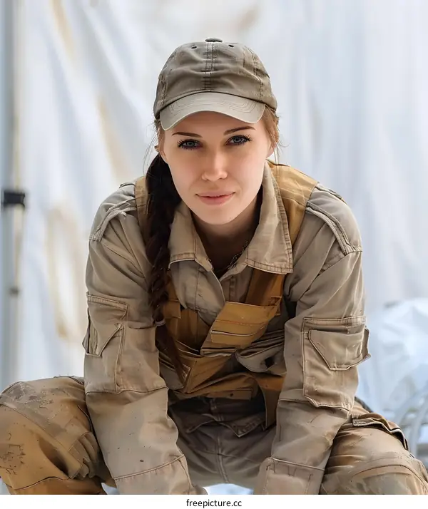 Portrait of a Young Female Construction Worker
