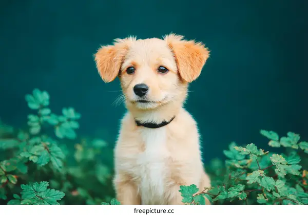 Adorable Puppy in Lush Green Setting