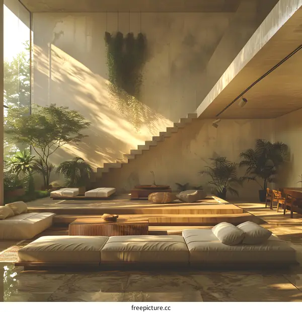 Stairway to the living room