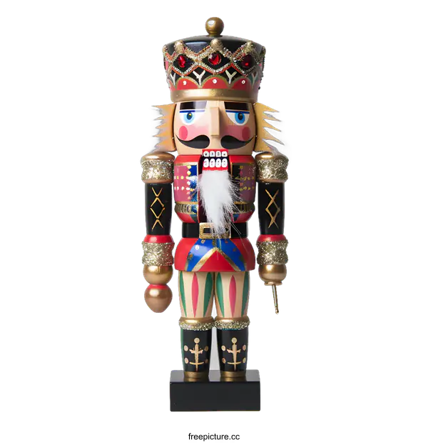 [Transparent Background PNG]Traditional Christmas Nutcracker Toy Figurine