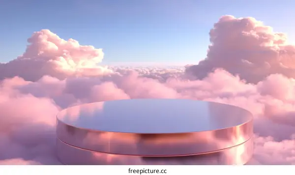 Pink Cloud Sky Product Display Platform