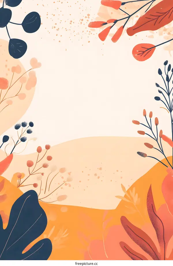 Abstract Autumn Leaves Background Illustration
