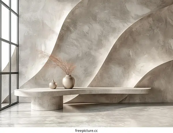 Modern Minimalist Concrete Interior Design