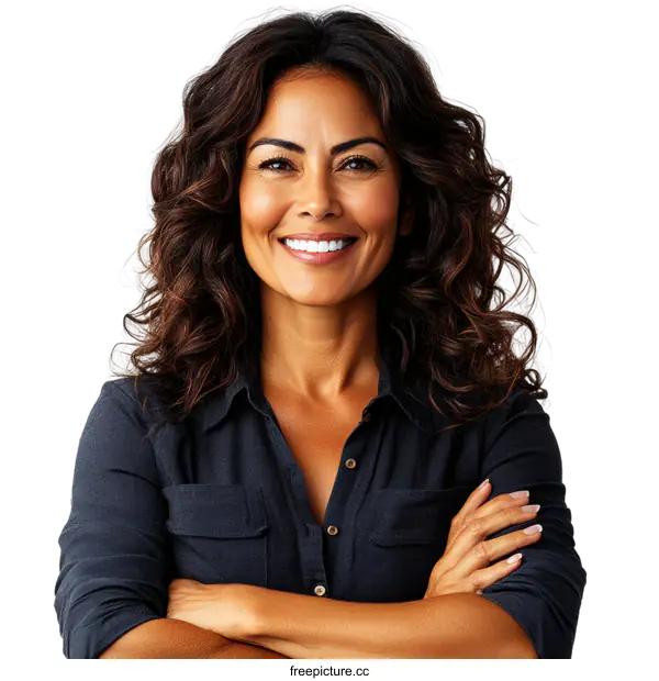 [Transparent Background PNG]Confident Woman Portrait