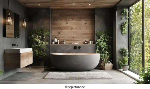 Modern Rustic Bathroom Interior Design