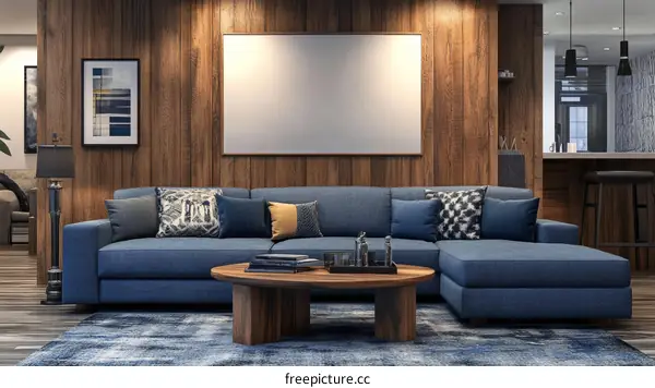 Modern Living Room Interior Design Illustration