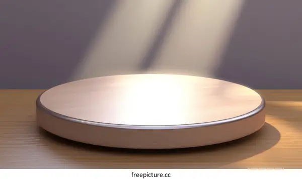 Empty Light Wooden Display Podium