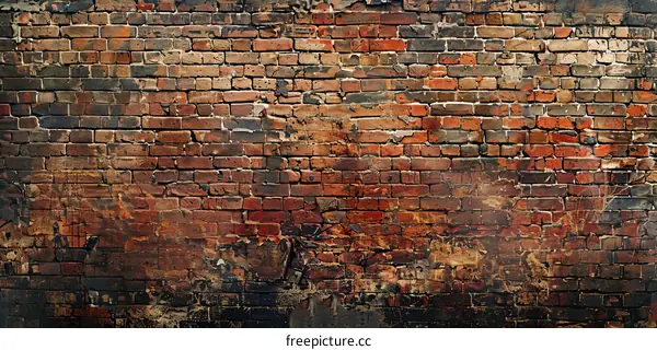 weathered grunge brick wall texture background