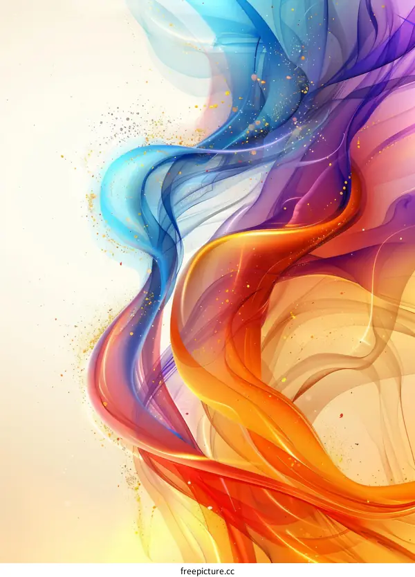 Abstract Colorful Smoke Art