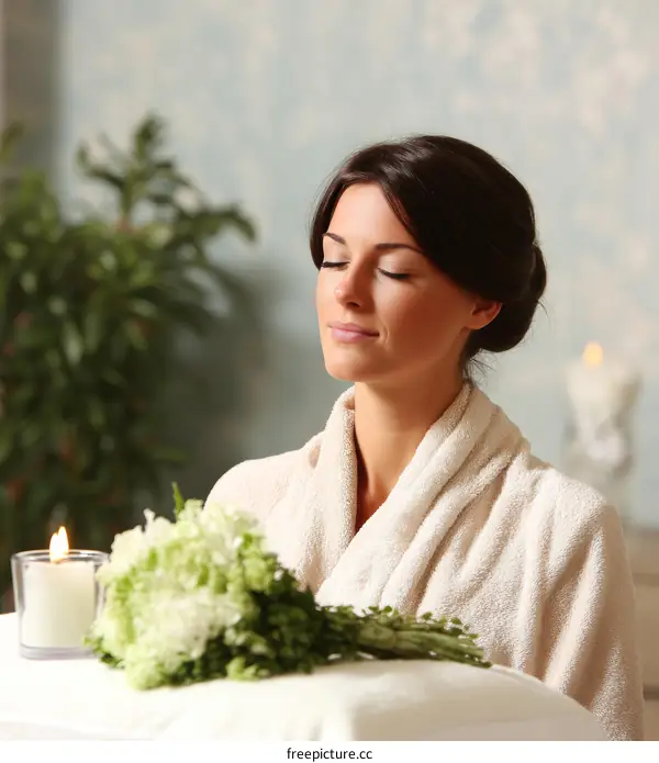 Relaxing Spa Treatment for Caucasian Woman