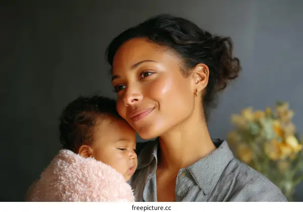 Mother and Baby Bonding Moment