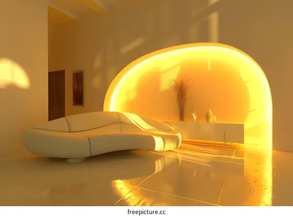 Modern Interior Design with Warm Lighting