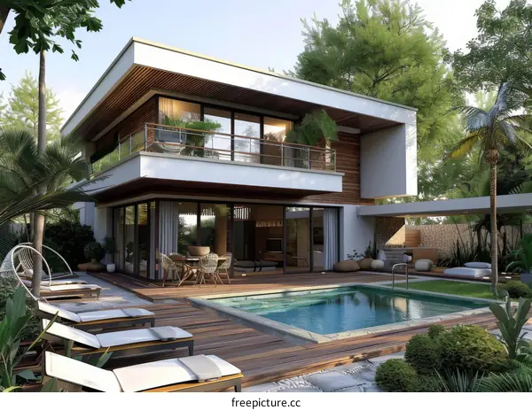 Modern Tropical Villa with Swimming Pool