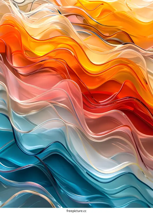 Abstract Colorful Wavy Background