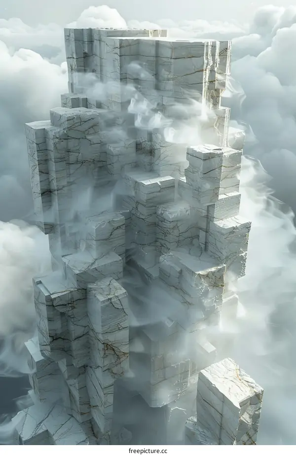 Abstract Structure of Marble Blocks in the Clouds