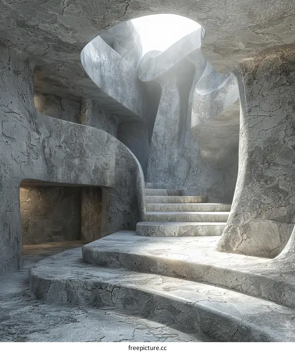 Abstract Concrete Architectural Interior Design