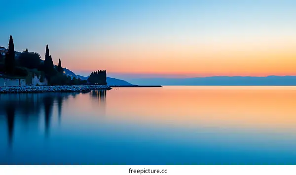 Tranquil Lakeside Sunrise Serenity