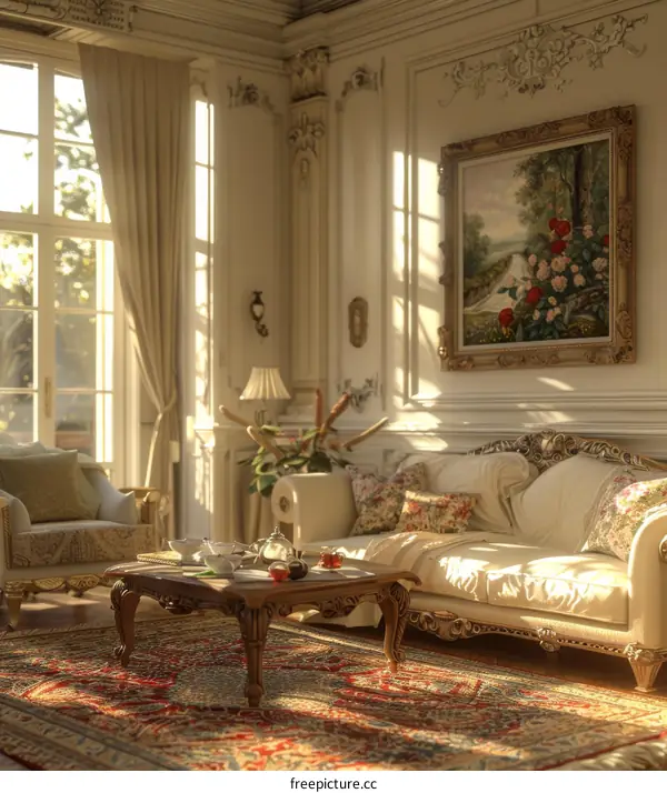 A Luxurious and Elegant Living Room