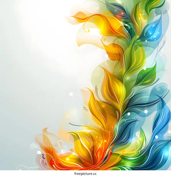 Colorful abstract floral background