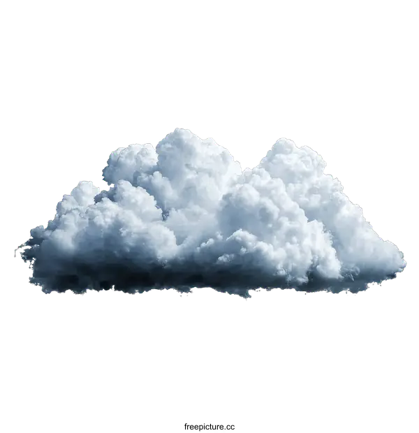 [Transparent Background PNG]A Fluffy Cumulus Cloud in the Sky