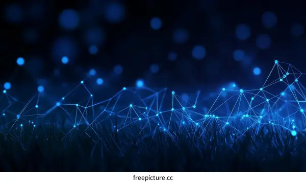Abstract Network Connection on Grass