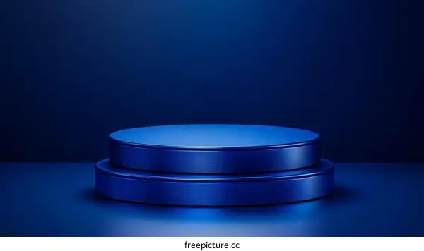 Modern Blue Product Display Podium