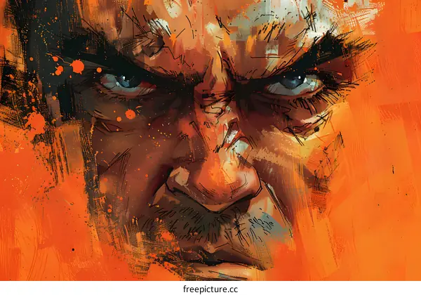 Close up of a mans face