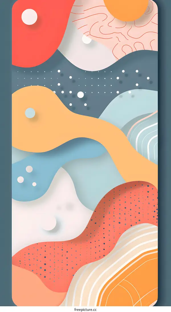 Abstract Colorful Background With Paper Cut Style
