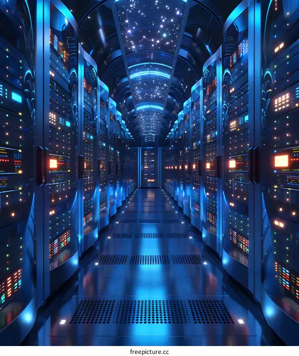 Futuristic Sci-Fi Server Room