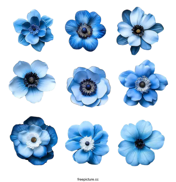 [Transparent Background PNG]Beautiful Arrangement of Blue Flowers