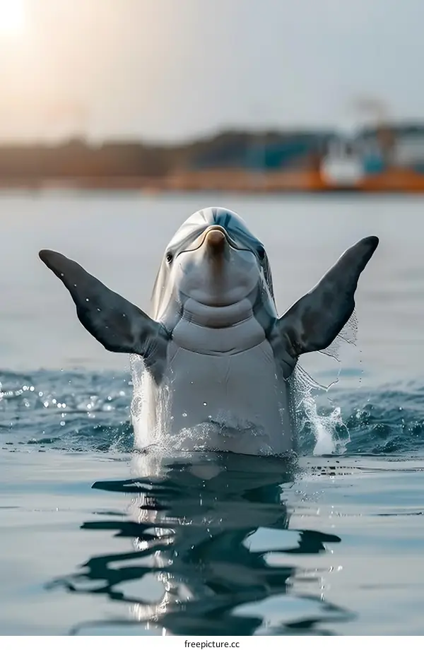 Playful Dolphin Leaping from the Water