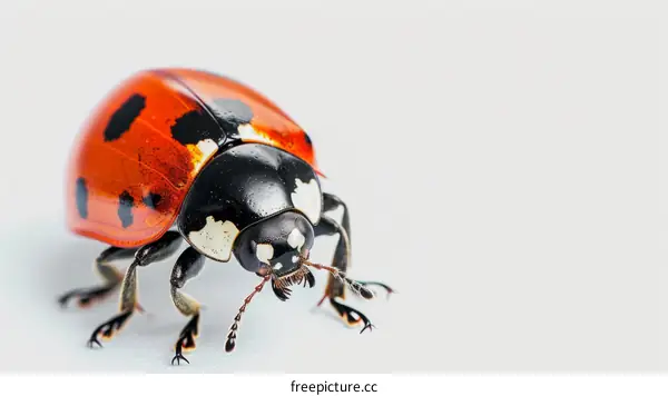 Macro Photography of a Red Ladybug