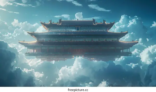 Ancient Chinese Palace in the Clouds