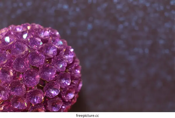 Purple Crystal Flower Ball Ornament