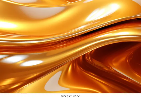 Abstract gold waves background